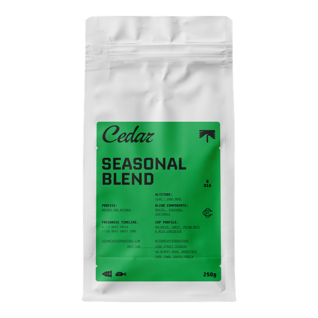 Cedar Seasonal Blend, product image from the roaster