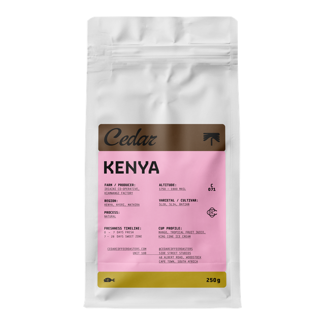 Kenya Kiamwangi Natural, product image from the roaster