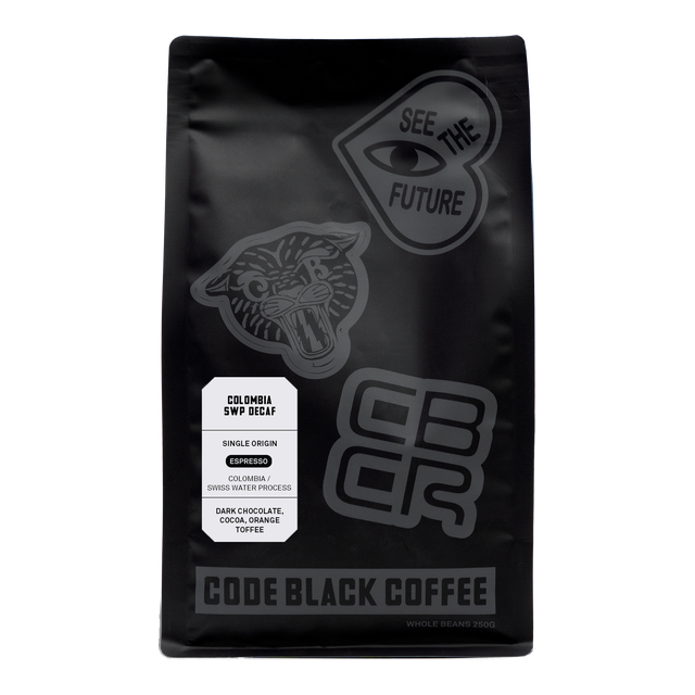 Colombia Swiss Water Decaf Espresso, product image from the roaster