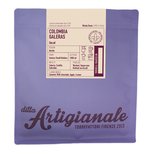 Colombia Galeras Decaf, product image from the roaster