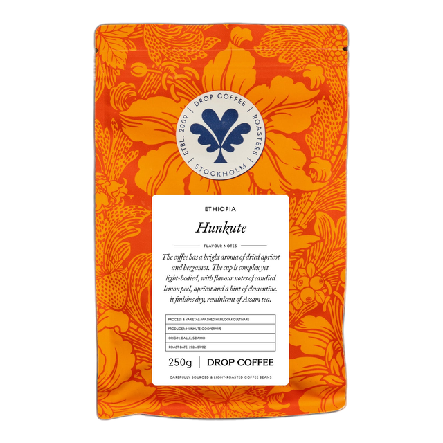 Hunkute, Washed Heirloom Cultivars, Ethiopia, product image from the roaster