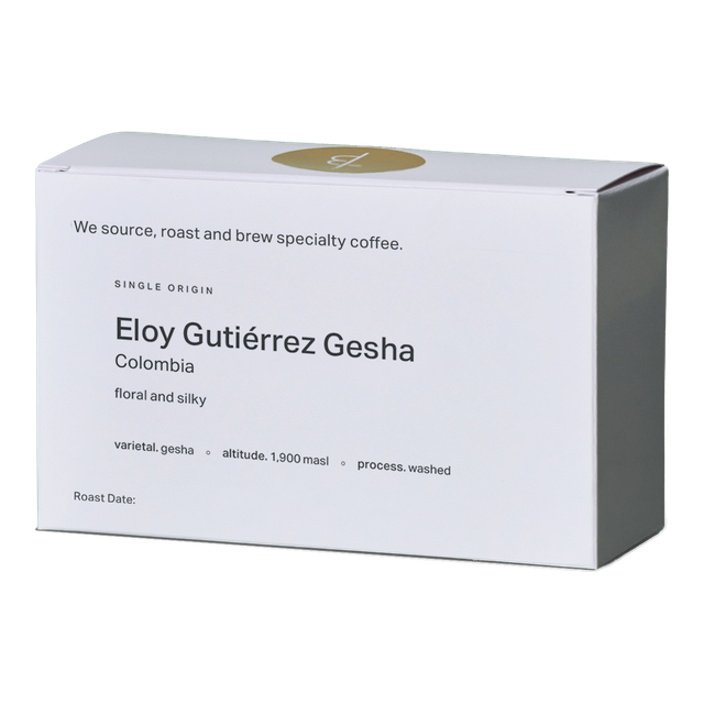 Reserve Collection Eloy Gutierrez Gesha, Colombia, product image from the roaster