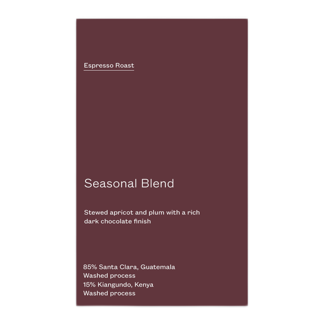 Seasonal Blend, product image from the roaster