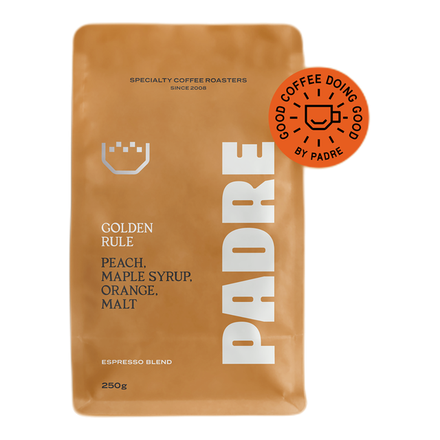 Golden Rule Espresso Blend, product image from the roaster
