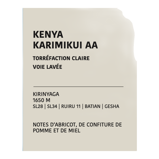 Kenya Karimikui AA, product image from the roaster