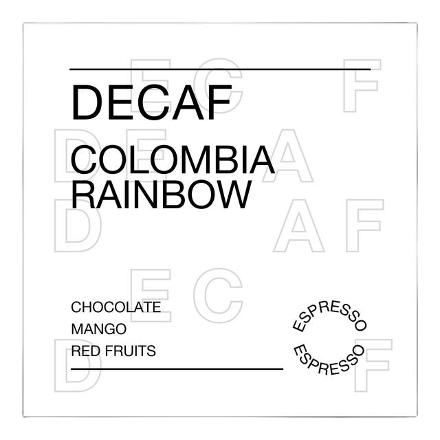 Decaf, Colombia Rainbow, product image from the roaster