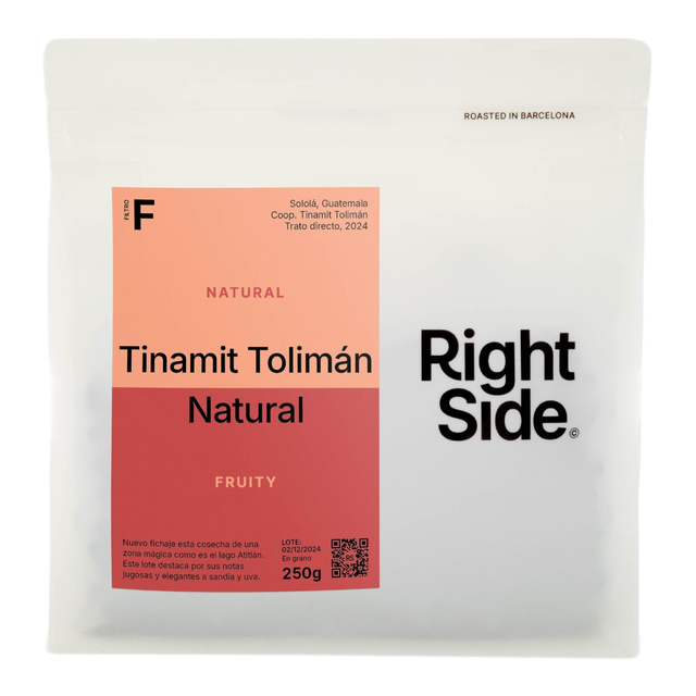 Tinamit Tolimán Natural Filtro, product image from the roaster