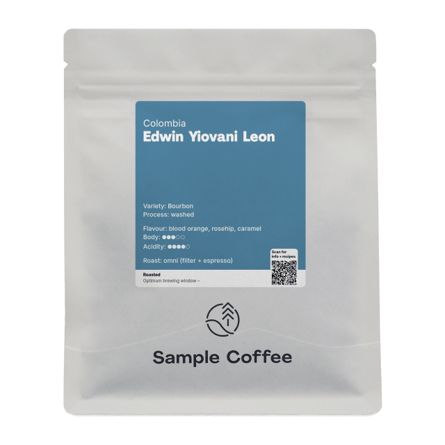 Colombia Edwin Yiovani Leon, product image from the roaster