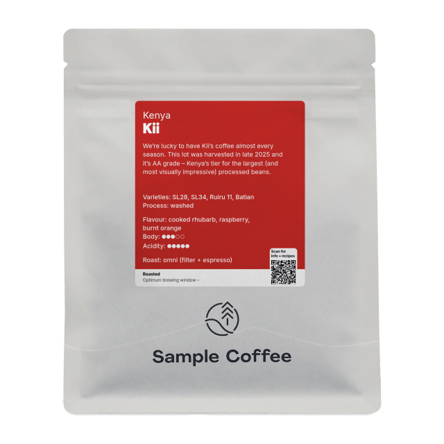 Kenya Kii AA, product image from the roaster
