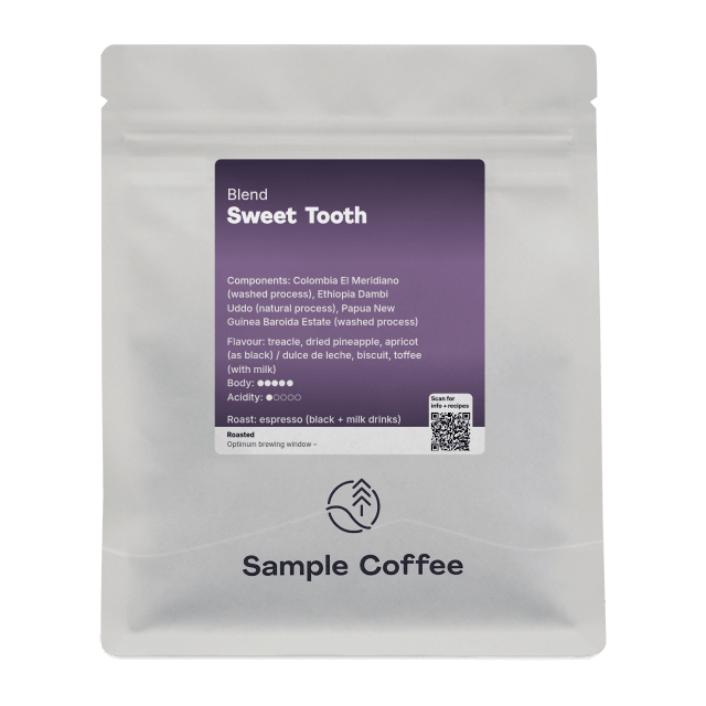 Sweet Tooth Espresso Blend, product image from the roaster