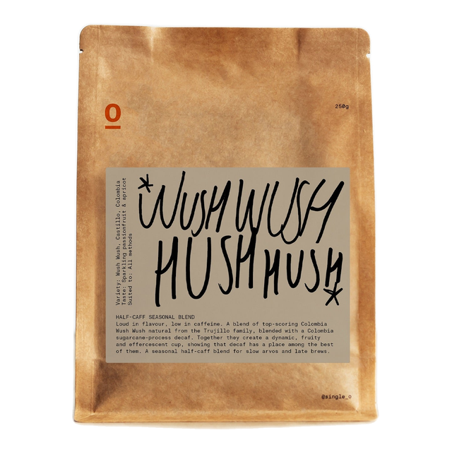 Wush Wush Hush Hush - Low Caff Blend, product image from the roaster
