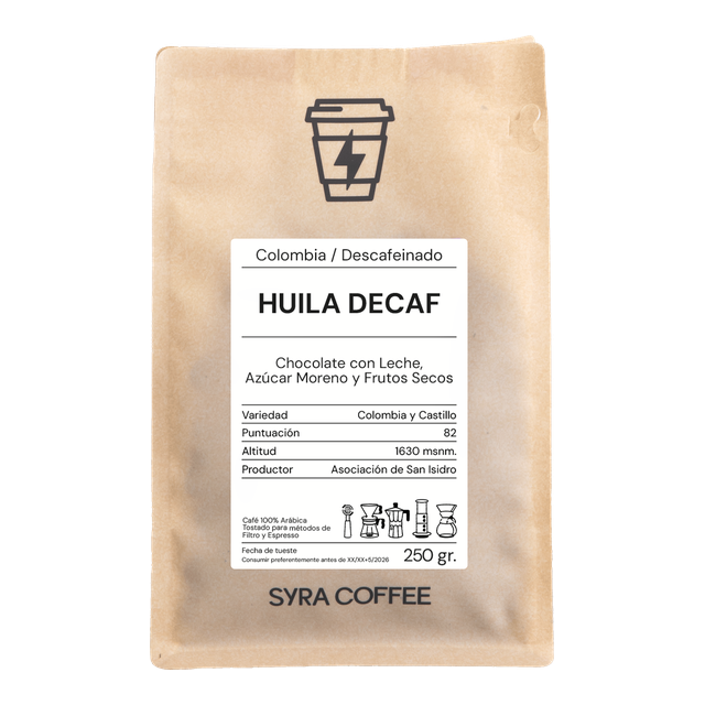 Huila Decaf, product image from the roaster