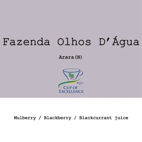 Brazil Fazenda Olhos D'Água Arara Natural 2025 CoE Experimental #4, product image from the roaster