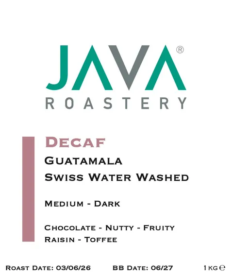 Decaf Swiss Water Washed, product image from the roaster
