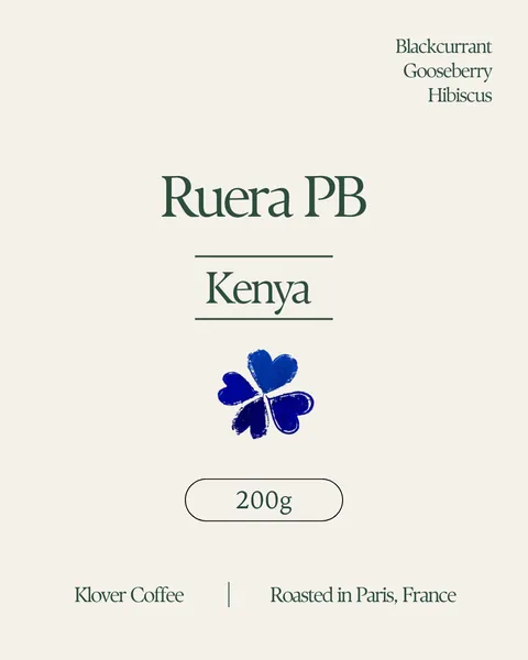 Kenya Ruera Estate PB, product image from the roaster