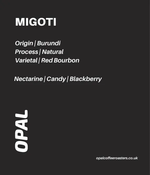 Migoti Hill Burundi, product image from the roaster