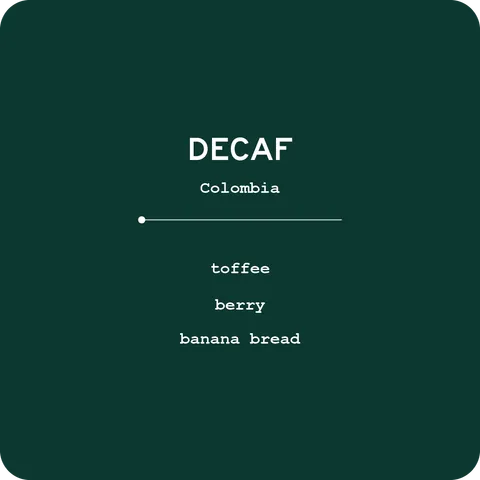 Decaf - Colombia, product image from the roaster